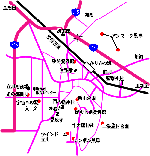 狩川地図