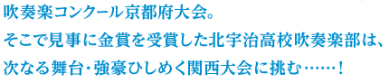 吹奏楽コンクール京都府大会。そこで見事に金賞を受賞した北宇治高校吹奏楽部は、次なる舞台・強豪ひしめく関西大会に挑む……！