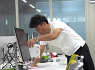オフィスの掃除が毎朝の日課