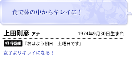 上田剛彦アナ プロフィール