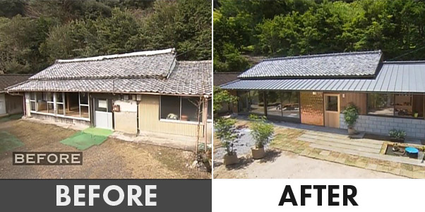 裏山から水が流れ込む家