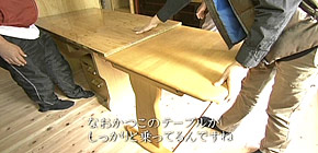 画像：バケツのお風呂に入る家