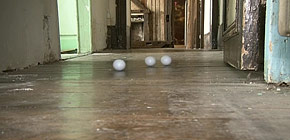 画像：台所でシャワーを浴びる家