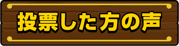 投票した方の声