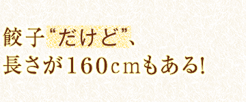餃子“だけど”、長さが１６０cmもある！