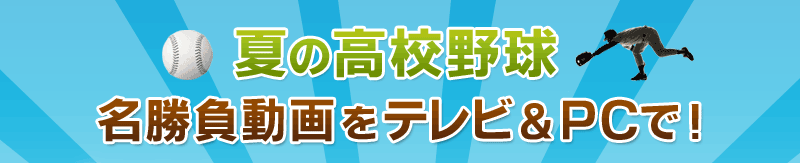 夏の高校野球 名勝負動画をテレビ＆ＰＣで！