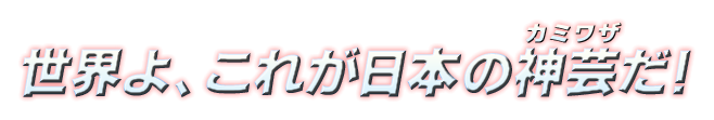 世界よ、これが日本の神芸(カミワザ)だ!