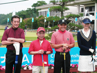 神田正輝さん、池乃めだかさん、丸山茂樹プロ、田丸麻紀さん（左から）