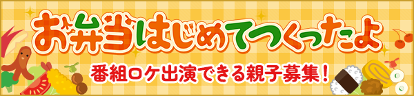 「お弁当はじめてつくったよ」ロケ参加者募集フォーム