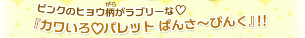 ピンクのヒョウ柄がラブリーな♡『カワいろ♡パレット ぱんさ～ぴんく』！！