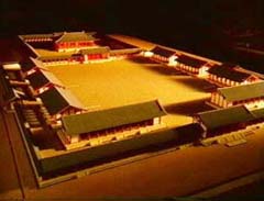 長岡宮大極殿･朝堂院復元模型(向日市文化資料館蔵)