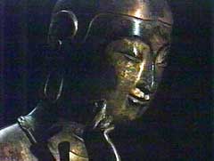 金銅三山冠半跏思惟像（韓国・国立中央博物館）