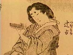 辻占の図『北斎漫画』より