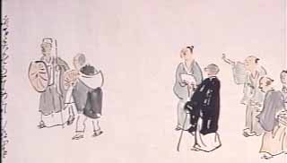 奥の細道画巻　旅立（与謝蕉村）
