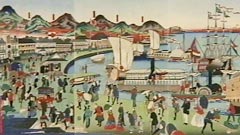 摂州神戸海岸繁栄之図(明治４年 神戸)