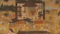 多賀大社参詣曼荼羅（桃山時代・多賀大社蔵）