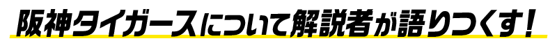 阪神タイガースについて解説者が語りつくす！