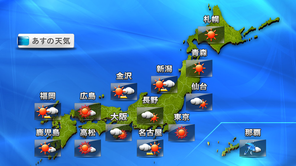 全国の明日の天気